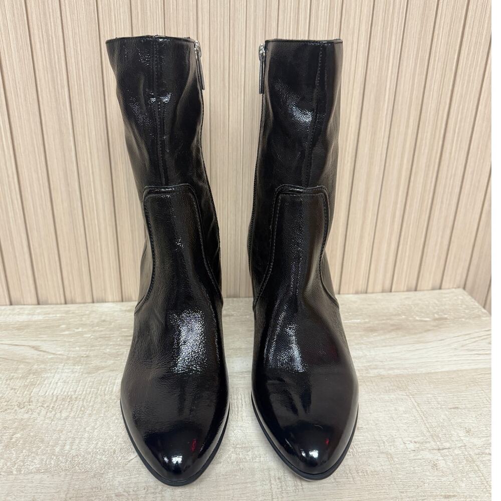 Aquatalia Renisa Leather Boots in Black Oil Size 9 Women's Shoes - Picture 3 of 11